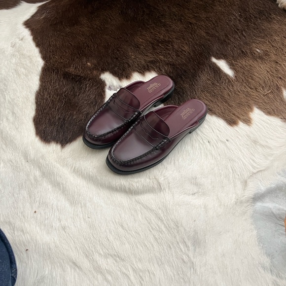 G.H. Bass & Co. Shoes - G.H. Bass & Co. Burgundy Leather Penny Mules